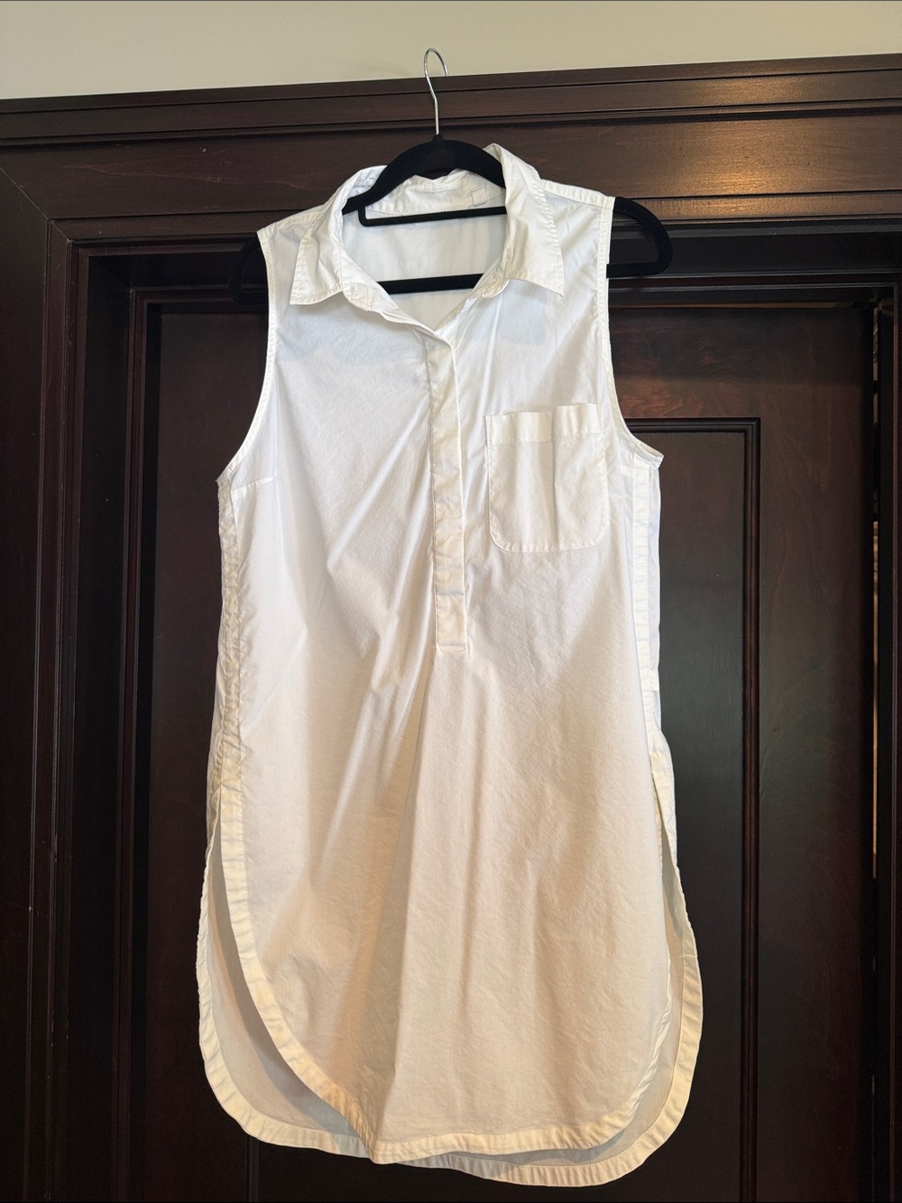 Athleta White Button-Up Shirt